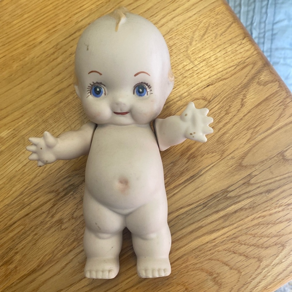 Adorable antique vintage porcelain Cream Baby Doll Toy